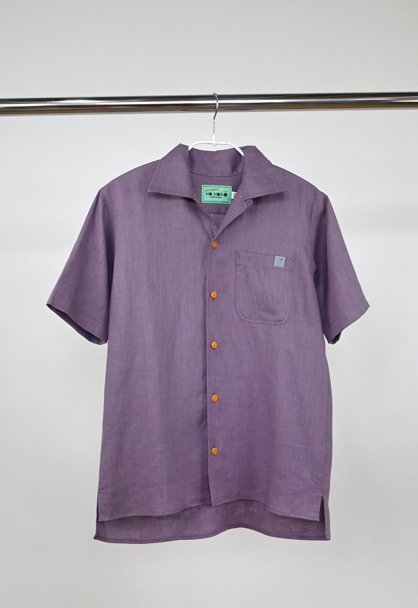 "Tutti Frutti" Linen Shirt - Purple Grape