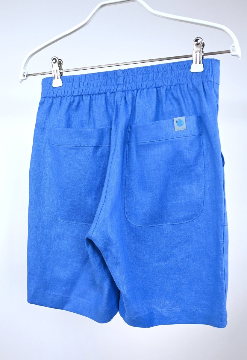 "Tutti Frutti" Linen Shorts - Blueberry