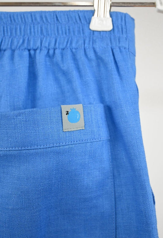 "Tutti Frutti" Linen Shorts - Blueberry